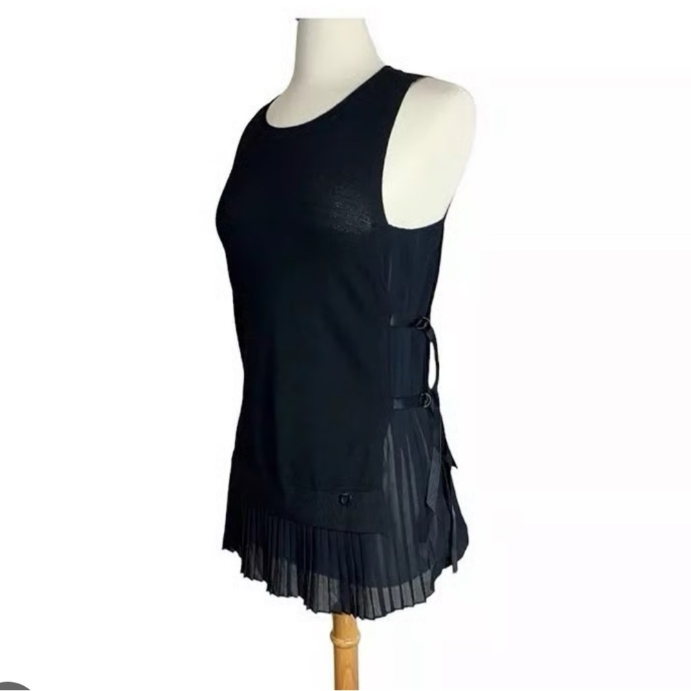 RUDSAK Black Tank Top with Pleated Hem